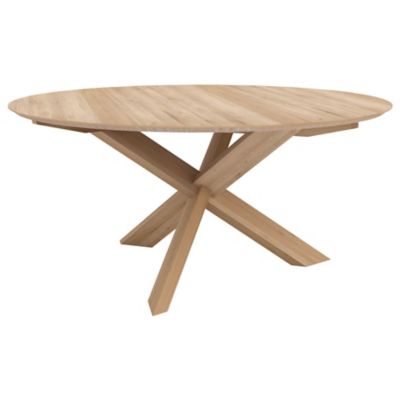 Ethnicraft Circle Dining Table - Color: Beige - Size: 64- L - 50164