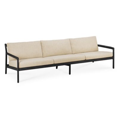 Ethnicraft Teak Jack Outdoor Sofa - Color: Black - Size: 104 In - 10230