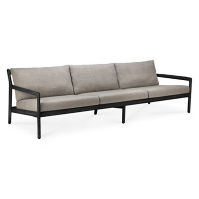 Ethnicraft Teak Jack Outdoor Sofa - Color: Black - Size: 104 In - 10236