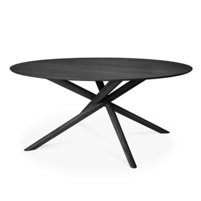 Ethnicraft Oak Mikado Round Dining Table - Color: Black - 50547