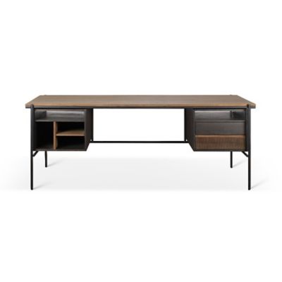 ETH2111410 Ethnicraft Teak Oscar Desk - 2 Drawers - Color: Br sku ETH2111410