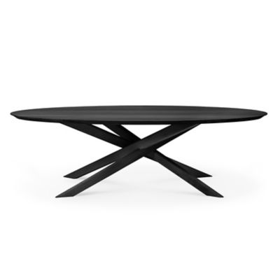 Ethnicraft Oak Mikado Oval Dining Table - Color: Black - 50186