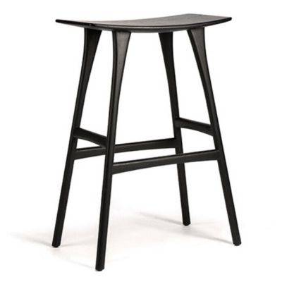 Ethnicraft Oak Osso Stool - Color: Black - Size: Bar - 53041