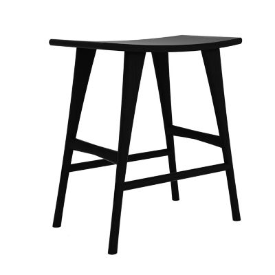 Ethnicraft Oak Osso Stool - Color: Black - Size: Counter - 53045