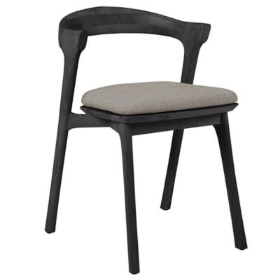 Ethnicraft Bok Outdoor Dining Chair with Cushion - Color: Black - 10362