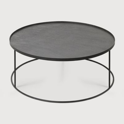 Ethnicraft Tray Round Coffee Table - Color: Black - 20328