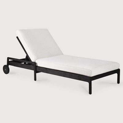 Ethnicraft Jack Outdoor Adjustable Lounger with Cushion - Color: Black - 10