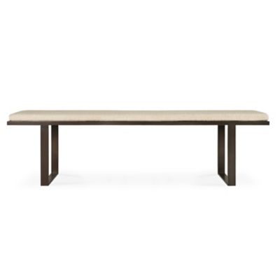 Ethnicraft Stability Upholstered Bench - Color: White - 60113