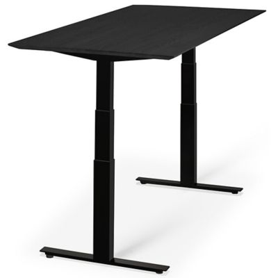 Ethnicraft Bok Adjustable Desk - Color: Black - Size: 55 x 28 - 26273