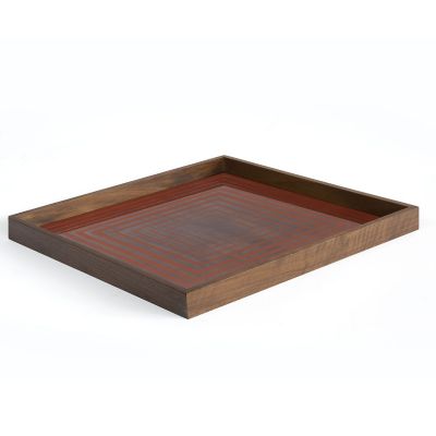 Ethnicraft Squares Glass Tray - Color: Red - Size: 1 Square - 20921