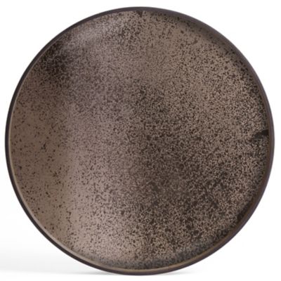 Ethnicraft Aged Round Mirror Tray - Color: Bronze - Size: Large - 20331