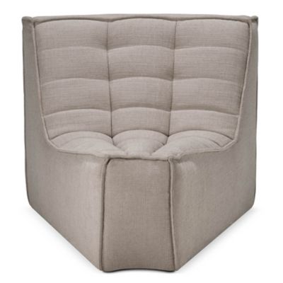 ETH2558007 Ethnicraft N701 Mini Round Corner Sofa - Color: Bl sku ETH2558007