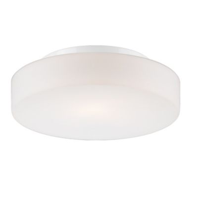Huxe Genoa Flush Mount Ceiling Light in White, Size: Small