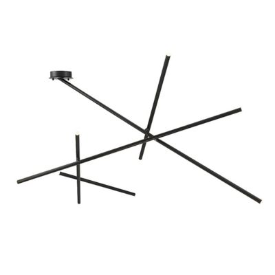 Huxe Olbia LED Semi-Flush Mount Ceiling Light in White