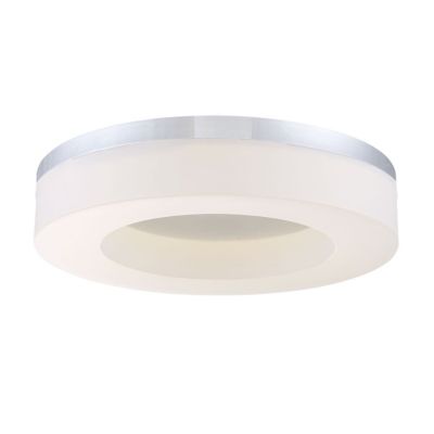 Huxe Sandicci LED Flush Mount Ceiling Light in White, Size: 14