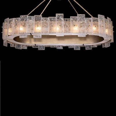 Fine Art Handcrafted Lighting Lunea Oblong Chandelier - Color: Gold - Size: