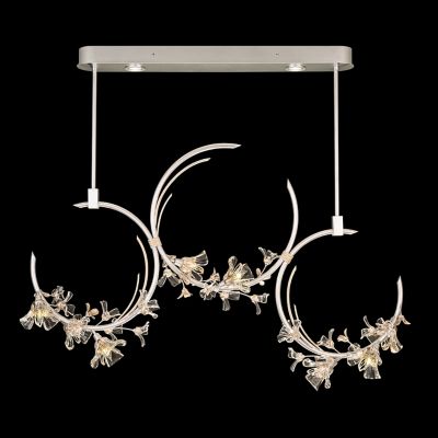 Fine Art Handcrafted Lighting Azu Linear Chandelier - Color: Silver - Size: