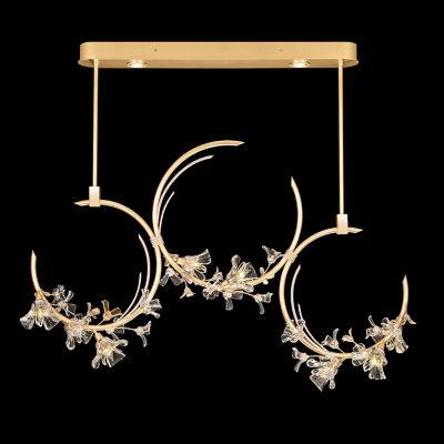 Fine Art Handcrafted Lighting Azu Linear Chandelier - Color: Gold - Size: 8