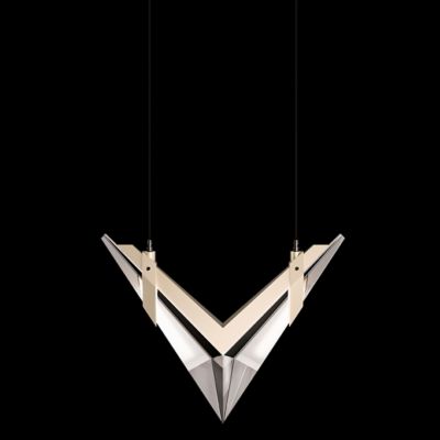 Fine Art Handcrafted Lighting Blade LED Pendant Light - Color: Clear - Size: 2 light - 100055-6