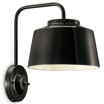 Ferroluce 50s Wall Sconce - Color: Black - Size: 1 light - C2002-08