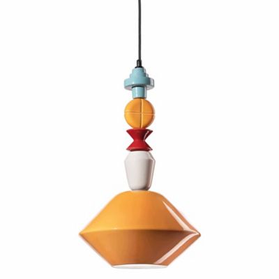 Ferroluce Lariat Jewel Pendant Light - Color: Yellow - Size: 22 - C2510-