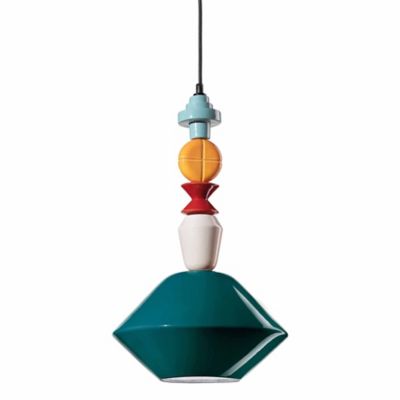 Ferroluce Lariat Jewel Pendant Light - Color: Green - Size: 22 - C2510-V