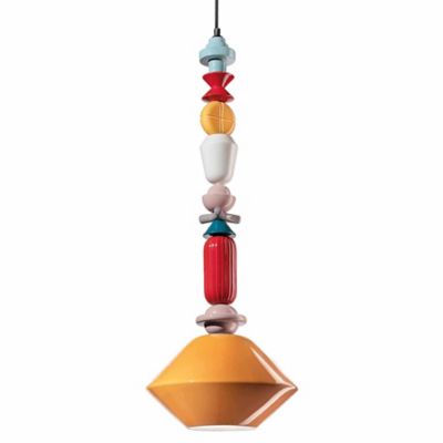 Ferroluce Lariat Jewel Pendant Light - Color: Yellow - Size: 34.3  - C25