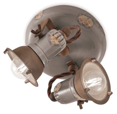 Ferroluce Loft Semi-Flushmount Light - Color: Blue - Size: 2 light - C1678-