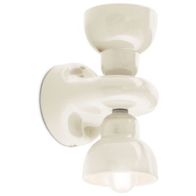 Ferroluce Berimbau Double Wall Sconce - Color: White - Size: 2 light - C260