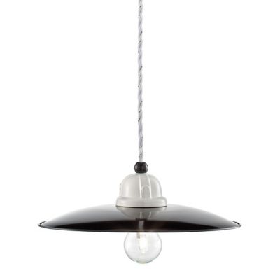 Ferroluce B&W C16 Pendant Light - Color: Black - Size: Small - C1610