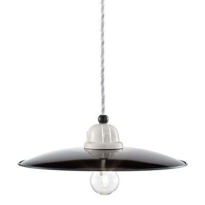 Ferroluce B&W C16 Pendant Light - Color: Black - Size: Medium - C1611