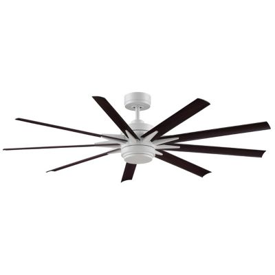 Fanimation Odyn Custom Ceiling Fan - Color: White - Blade Color: Dark Walnu