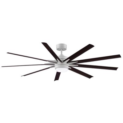 Fanimation Odyn Custom Ceiling Fan - Color: White - Blade Color: Dark Walnu