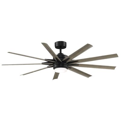 Fanimation Odyn Custom Ceiling Fan - Color: Black - Blade Color: Weathered 