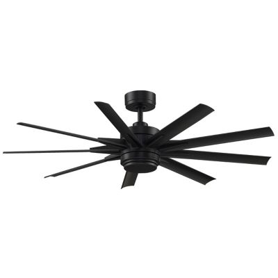 Fanimation Odyn Custom Ceiling Fan - Color: Black - Blade Color: Black Blad