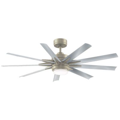 Fanimation Odyn Custom Ceiling Fan - Color: Iron - Blade Color: Brushed Nic