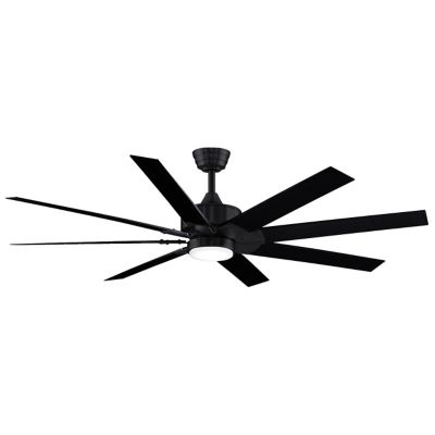 Fanimation Levon DC Ceiling Fan - Color: Black - Blade Color: Black - FPD79