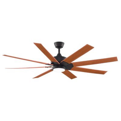 Fanimation Levon DC Ceiling Fan - Color: Bronze - Blade Color: Cherry - FPD