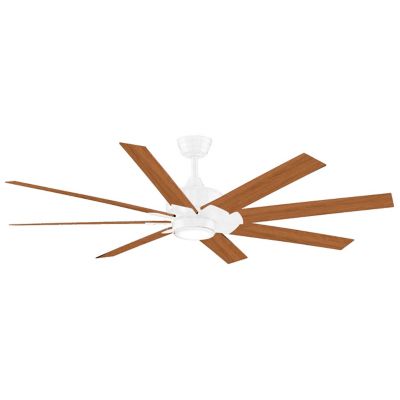 Fanimation Levon DC Ceiling Fan - Color: White - Blade Color: Cherry - FPD7