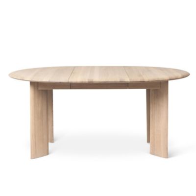 ferm LIVING Bevel Extendable Dining Table - Color: White - Size: Small - 11