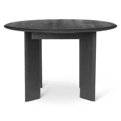 ferm LIVING Bevel Round Table - Color: Black - 1100342812