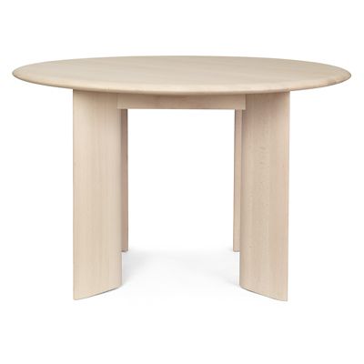 ferm LIVING Bevel Round Table - Color: White - 1104268283