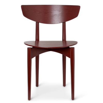 ferm LIVING Herman Wood Dining Chair - Color: Red - 1104263816