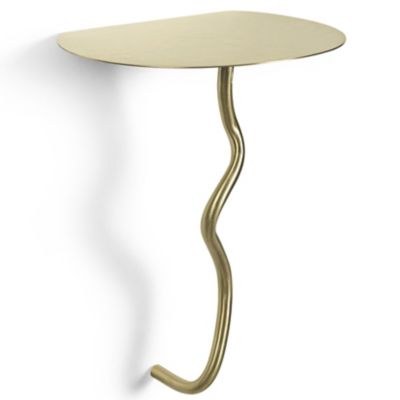 ferm LIVING Curvature Wall Table - Color: Brass - 1104267226