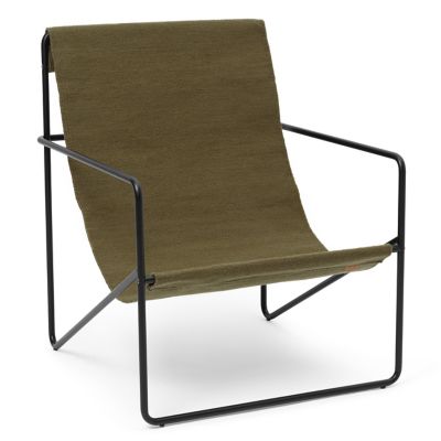 FRL2547467 ferm LIVING Desert Lounge Chair - Color: Black - 1 sku FRL2547467