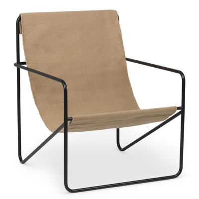 FRL2547468 ferm LIVING Desert Lounge Chair - Color: Black - 1 sku FRL2547468