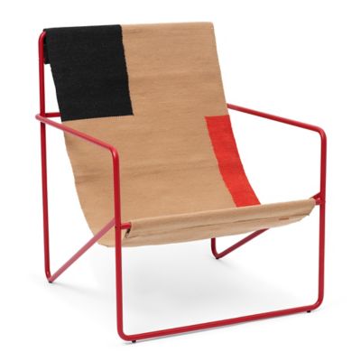 FRL2547480 ferm LIVING Desert Lounge Chair - Color: Red - 110 sku FRL2547480