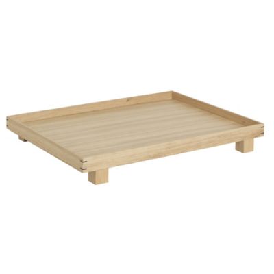 ferm LIVING Bon Wooden Tray - Color: Brown - Size: Large - 3399