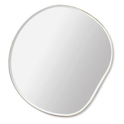 ferm LIVING Pond Mirror - Color: Brass - Size: Small - 100543101