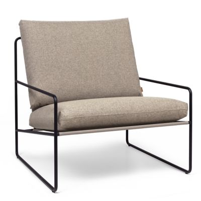 ferm LIVING Desert Upholstered Outdoor Lounge Chair - Color: Black - 110426